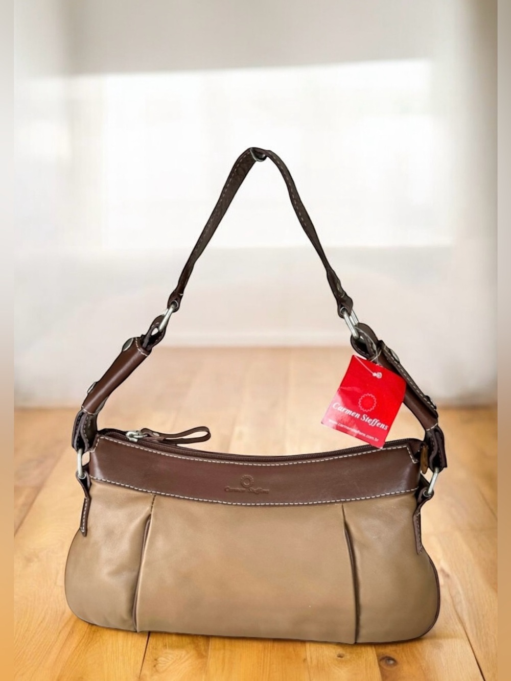 🆕 Carmen Steffens Demi Baguette Shoulder Bag Leather